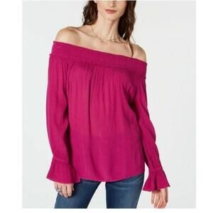 INC Smocked Off-the-shoulder Top